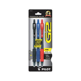 G2 Premium Retractable Gel Pen, 0.7 Mm, Assorted Ink, Smoke Barrel, 3-pack