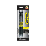 G2 Premium Retractable Gel Pen, 0.7 Mm, Black Ink, Smoke Barrel, 2-pack
