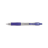 G2 Premium Retractable Gel Pen, 0.38 Mm, Blue Ink, Clear-blue Barrel, Dozen