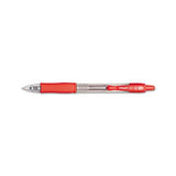 G2 Premium Retractable Gel Pen, Ultra-fine 0.38 Mm, Red Ink, Clear-red Barrel