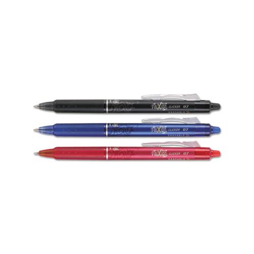Frixion Clicker Erasable Retractable Gel Pen, 0.7 Mm, Assorted Ink-barrel, 3-pack
