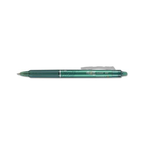 Frixion Clicker Erasable Retractable Gel Pen, 0.7 Mm, Green Ink-barrel, Dozen