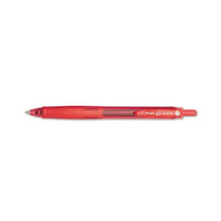 G-knock Begreen Retractable Gel Pen, Fine 0.7mm, Red Ink-barrel, Dozen