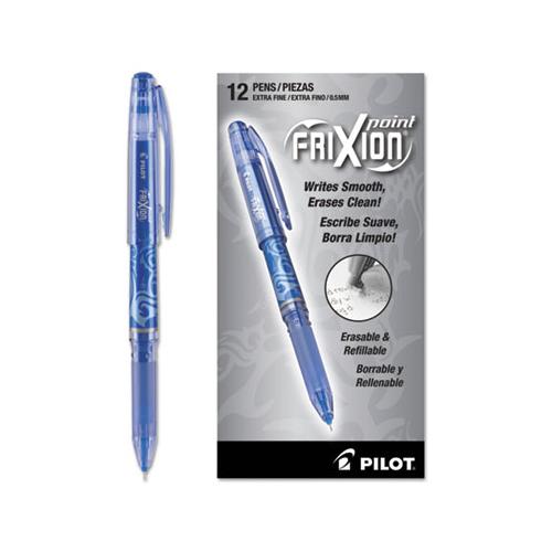 Frixion Point Erasable Stick Gel Pen, Extra-fine 0.5mm, Blue Ink, Blue Barrel