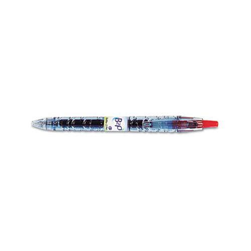 B2p Bottle-2-pen Recycled Retractable Gel Pen, 0.7mm, Red Ink, Translucent Blue Barrel