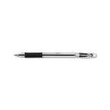 Easytouch Stick Ballpoint Pen, Fine 0.7mm, Black Ink, Clear Barrel, Dozen