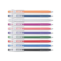 Frixion Colorsticks Erasable Stick Gel Pen, 0.7mm, Assorted Ink-barrel, 10-pack