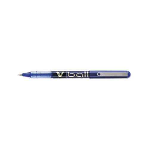 Vball Liquid Ink Stick Roller Ball Pen, Fine 0.7mm, Blue Ink-barrel, Dozen