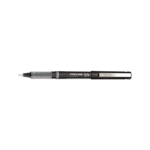 Precise V5 Stick Roller Ball Pen, Extra-fine 0.5mm, Black Ink-barrel, Dozen