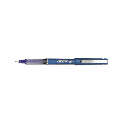 Precise V5 Stick Roller Ball Pen, Extra-fine 0.5mm, Blue Ink-barrel, Dozen