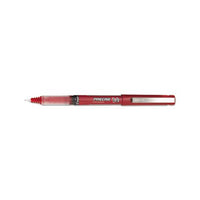 Precise V5 Stick Roller Ball Pen, Extra-fine 0.5mm, Red Ink-barrel, Dozen
