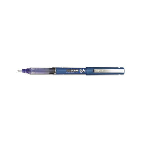 Precise V7 Stick Roller Ball Pen, Fine 0.7mm, Blue Ink-barrel, Dozen