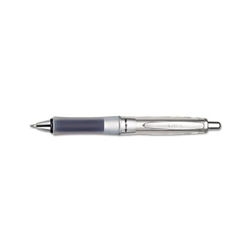 Dr. Grip Center Of Gravity Retractable Ballpoint Pen, 1mm, Black Ink, Silver-gray Barrel