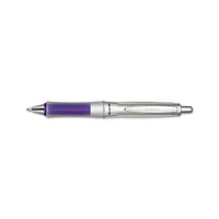 Dr. Grip Center Of Gravity Retractable Ballpoint Pen, 1mm, Black Ink, Silver-navy Barrel