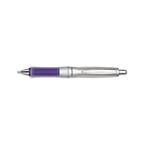 Dr. Grip Center Of Gravity Retractable Ballpoint Pen, 1mm, Black Ink, Silver-navy Barrel