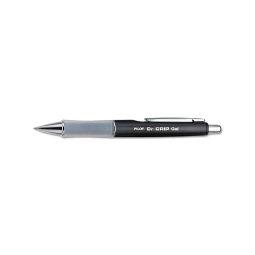 Dr. Grip Limited Retractable Gel Pen, 0.7mm, Black Ink, Charcoal Gray Barrel