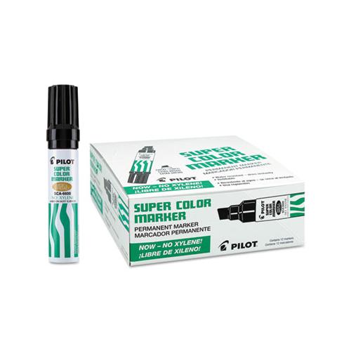 Jumbo Refillable Permanent Marker, Broad Chisel Tip, Black
