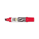 Jumbo Refillable Permanent Marker, Broad Chisel Tip, Red