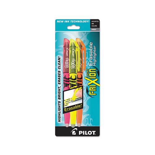 Frixion Light Erasable Highlighter, Chisel Tip, Assorted Colors, 3-pack
