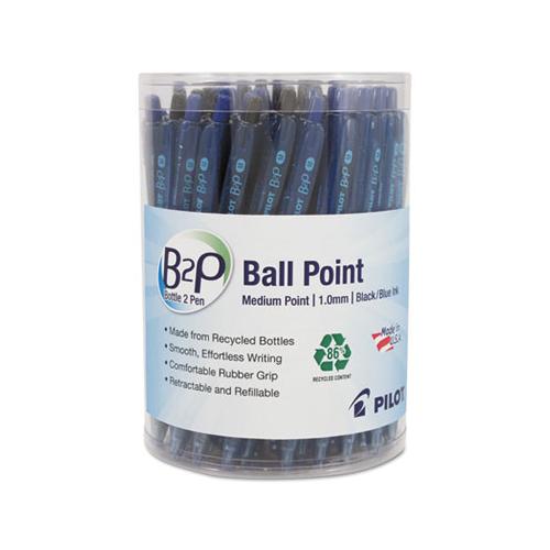 B2p Bottle-2-pen Retractable Ballpoint Pen, 1mm, Assorted Ink-barrel, 36-pack