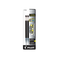 Refill For Pilot Gel Pens, Fine Point, Black Ink, 2-pack