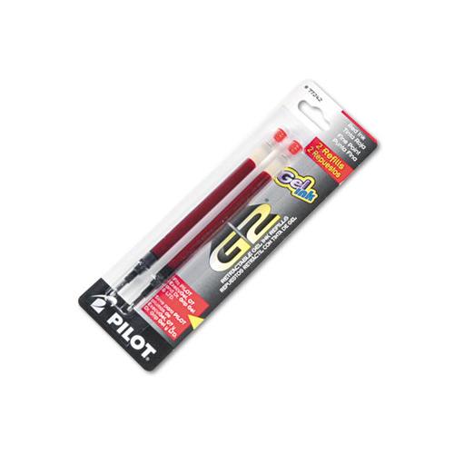 Refill For Pilot Gel Pens, Fine Point, Red Ink, 2-pack