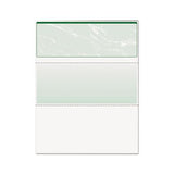 Standard Security Check, 11 Features, 8.5 X 11, Green Marble Top, 500-ream