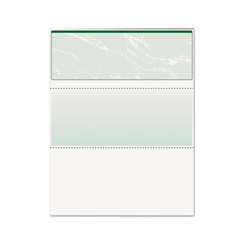 Standard Security Check, 11 Features, 8.5 X 11, Green Marble Top, 500-ream