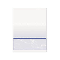 Standard Security Check, 11 Features, 8.5 X 11, Blue Marble Bottom, 500-ream