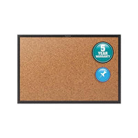 Classic Series Cork Bulletin Board, 36x24, Black Aluminum Frame