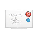 Classic Series Porcelain Magnetic Board, 60 X 36, White, Silver Aluminum Frame
