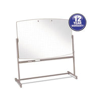 Total Erase Reversible Mobile Easel, 72 X 48, White Surface, Neutral Frame