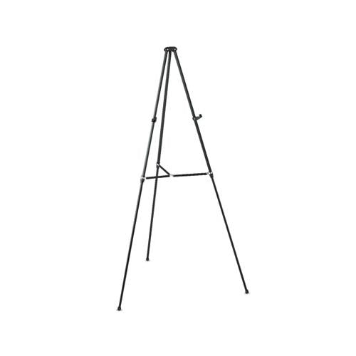 Lightweight Telescoping Tripod Easel, Adjusts 38" To 66" High, Aluminum, Black