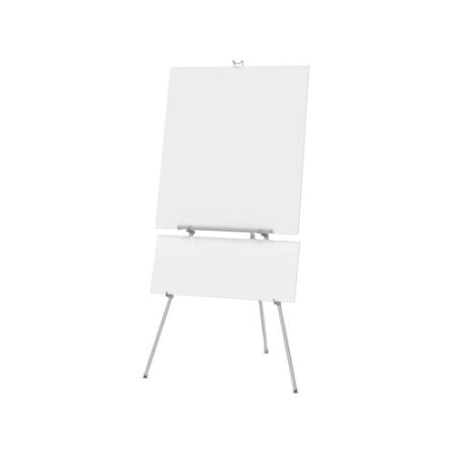 Aluminum Heavy-duty Display Easel, 38" To 66" High, Aluminum, Silver