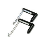 Adjustable Cubicle Hangers, 1 1-2" - 3" Panels, Aluminum-black, 2-set