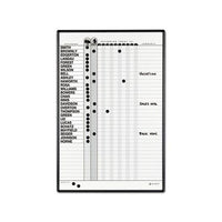 Magnetic Employee In-out Board, Porcelain, 24 X 36, Gray-black Aluminum Frame