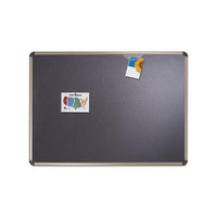 Prestige Euro-style Embossed Foam Bulletin Board, 72 X 48, Black-aluminum Frame