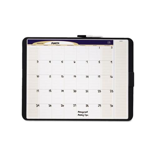 Tack & Write Monthly Calendar Board, 23 X 17, White Surface, Black Frame