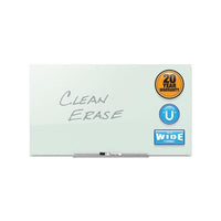 Invisamount Magnetic Glass Marker Board, Frameless, 85" X 48", White Surface