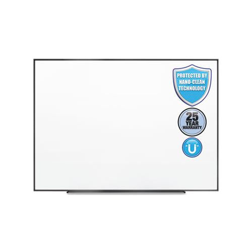 Fusion Nano-clean Magnetic Whiteboard, 48 X 36, Black Frame