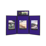 Show-it! Display System, 72 X 36, Blue-gray Surface, Black Frame