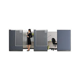 Workstation Privacy Screen, 36w X 48d, Translucent Clear-silver