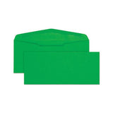 Colored Envelope, #10, Bankers Flap, Gummed Closure, 4.13 X 9.5, Green, 25-pack