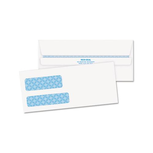 Double Window Redi-seal Security-tinted Envelope, #9, Commercial Flap, Redi-seal Closure, 3.88 X 8.88, White, 500-box