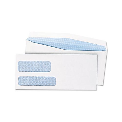 Double Window Security-tinted Check Envelope, #10, Commercial Flap, Gummed Closure, 4.13 X 9.5, White, 500-box