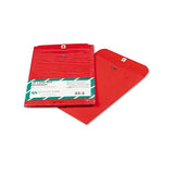 Clasp Envelope, #90, Cheese Blade Flap, Clasp-gummed Closure, 9 X 12, Red, 10-pack