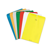 Clasp Envelope, #90, Cheese Blade Flap, Clasp-gummed Closure, 9 X 12, Yellow, 10-pack