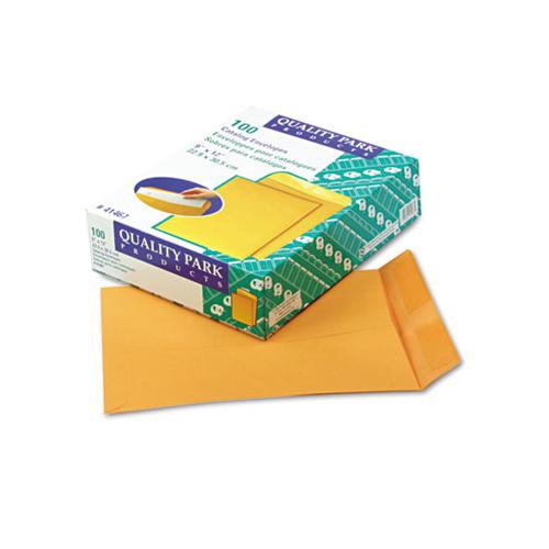 Catalog Envelope, #10 1-2, Cheese Blade Flap, Gummed Closure, 9 X 12, Brown Kraft, 100-box