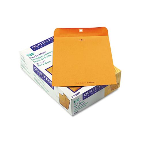 Park Ridge Kraft Clasp Envelope, #97, Cheese Blade Flap, Clasp-gummed Closure, 10 X 13, Brown Kraft, 100-box