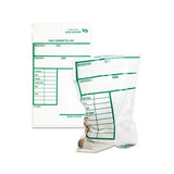 Cash Transmittal Bags W-printed Info Block, 6 X 9, Clear, 100 Bags-pack